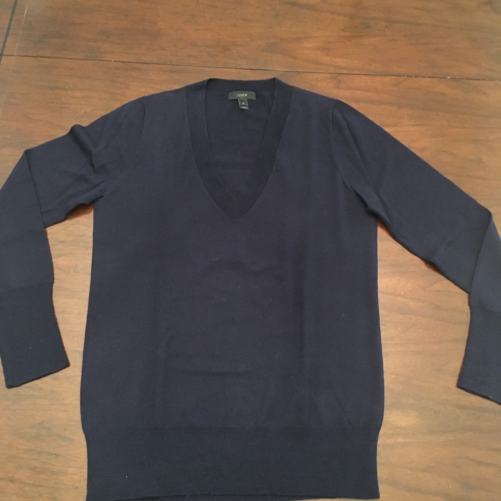 J Crew Merino Wool V Neck Sweater